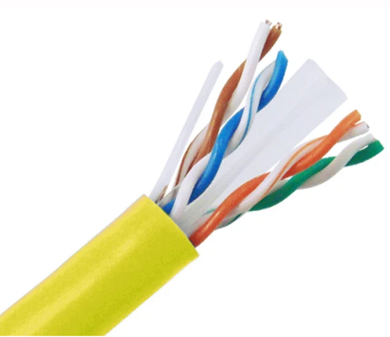 CAT6A Kabloya Ethernet a Giranî, S / FTP Mertal, 23AWG Sifra Solîd, Navxweyî.